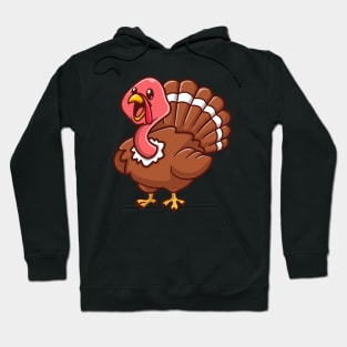 Cute Turkey Bird Chicken Cartoon Hoodie